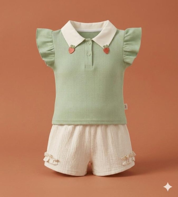 Girls – Sage Green Cord Sets