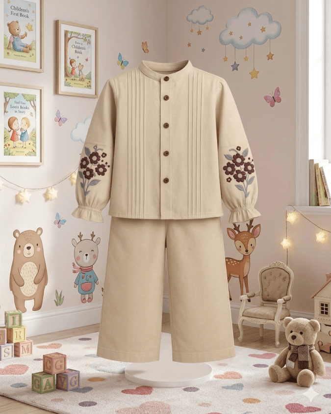 GIRLS CO-ORDS SETS (Beige)