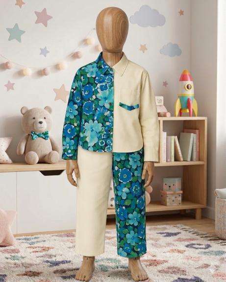 GIRLS CO-ORDS SETS (Blue floral)