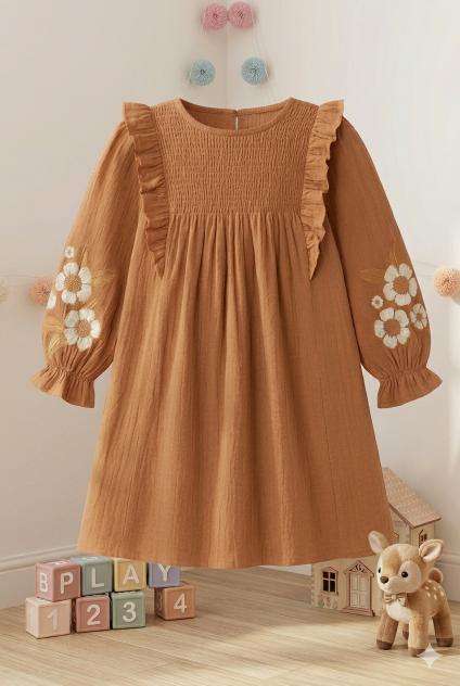 GIRLS TUNIC TOPS (SOLID EARTHLY TONE)
