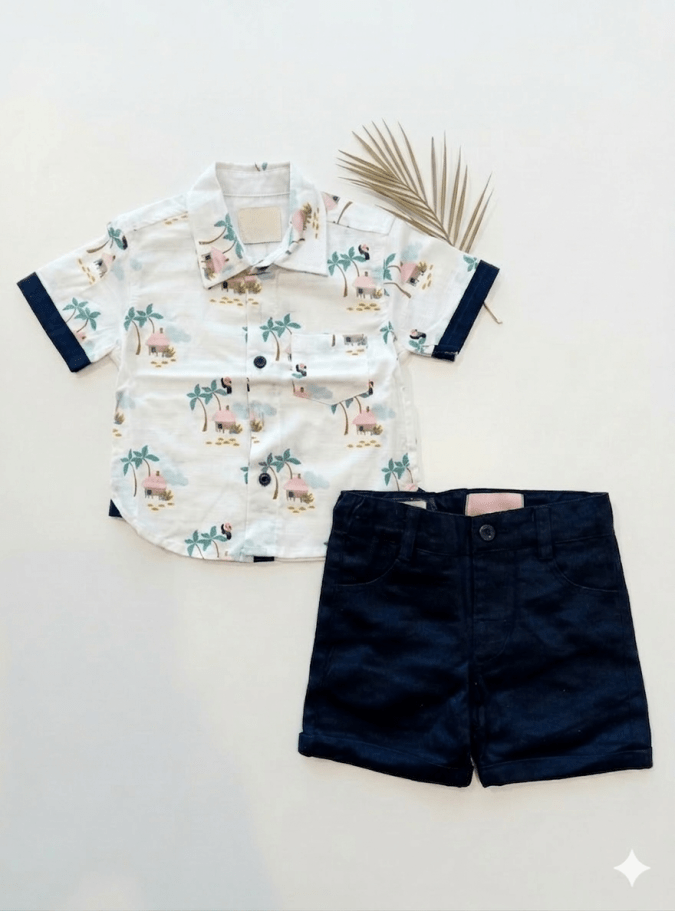 Infants &  Toddlers – Co-ord Sets (white printed and Black  )
