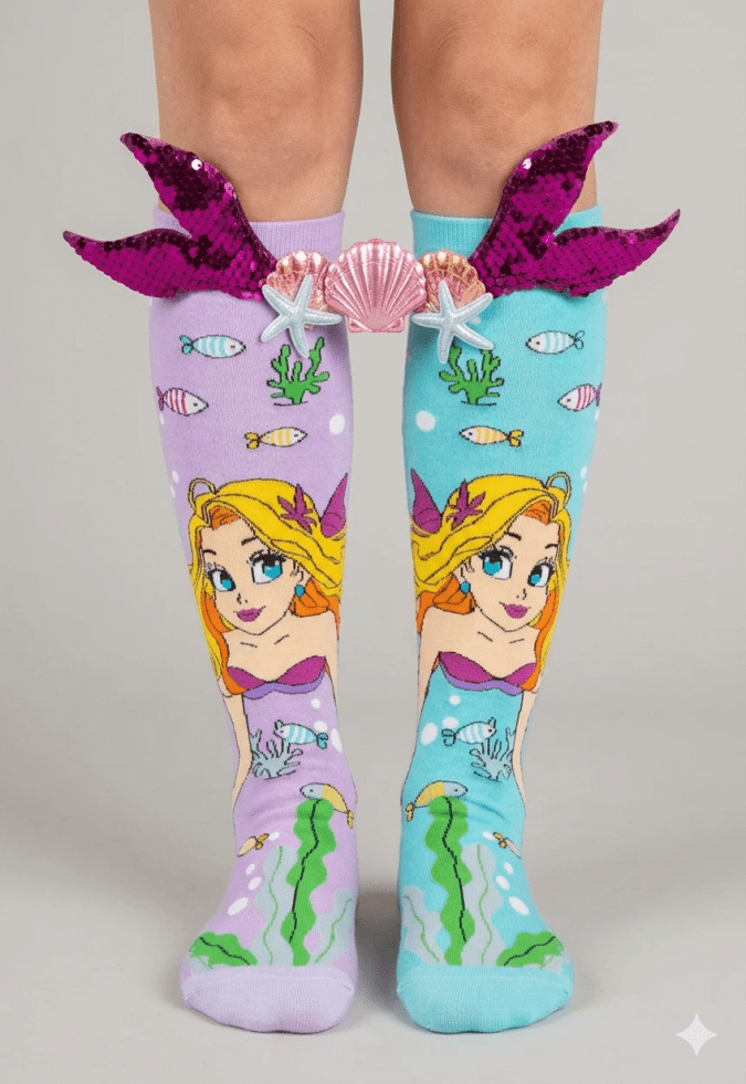 Girls – Ariel Mermaid Printed Socks