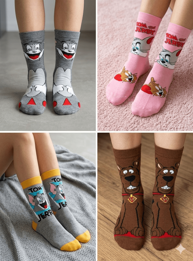 Boys – Tom and  Jerry Character Printed Socks 
