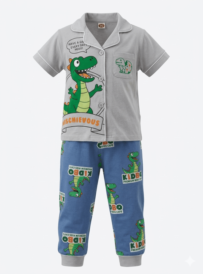 Dino Printed Night wear 