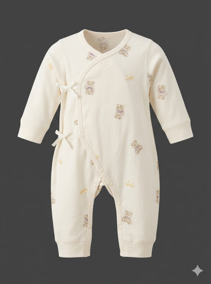 Mini Bear Printed – Sleepsuit