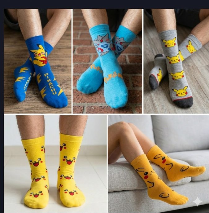 Boys – Pikachu Character Printed Socks