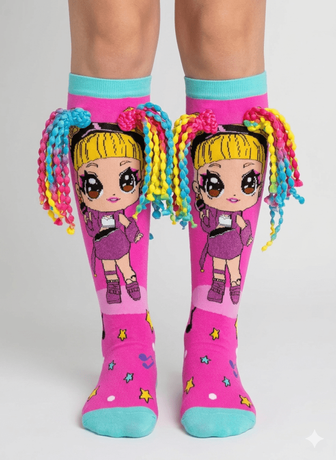 Girls –  Rainbow Star Girl Printed Socks