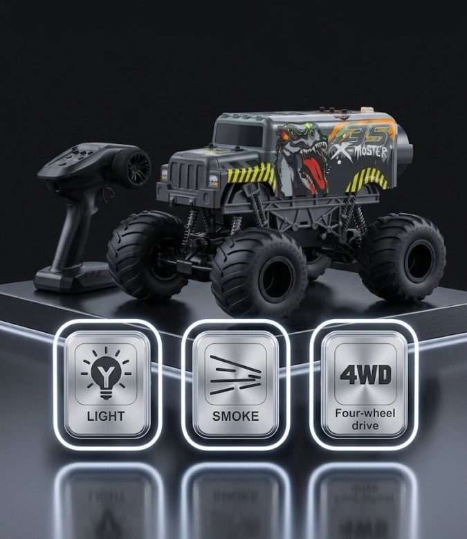 RC CAR –
  Four-wheel Bus PVC Light Spray (1:8) 