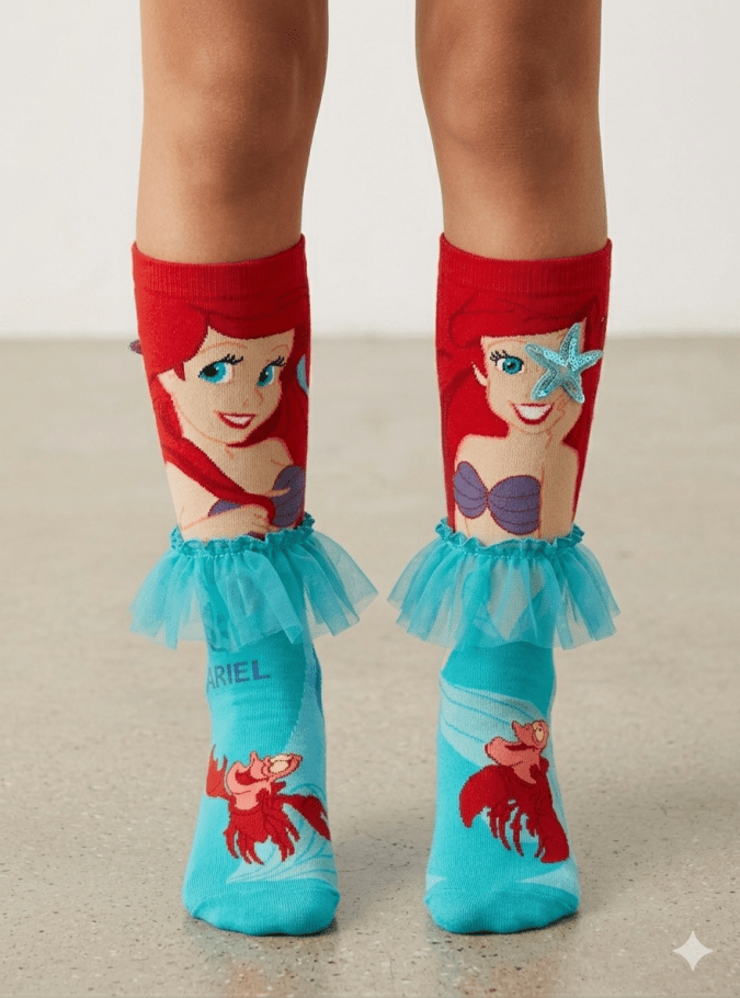Girls – Ariel Printed Socks