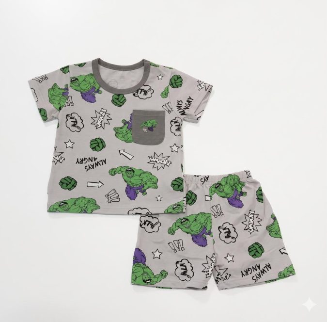 Hulk Printed Night wear