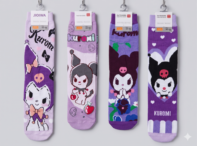Girls – Kuromi Printed Socks