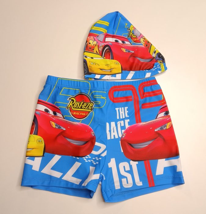 Boys – Cars  Pocket printed swim wear 