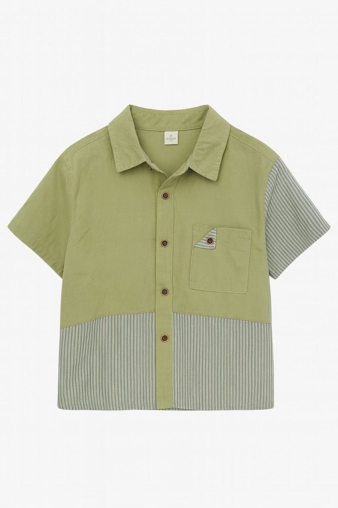 BOYS COTTON  SHIRTS (Olive green)