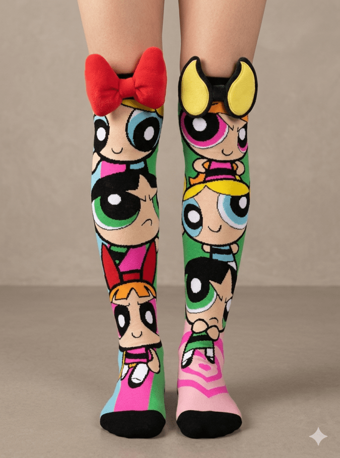 Girls – Power  Puff Girls Printed Socks