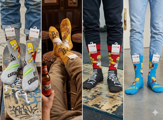 Boys – The  Simpsons : Characters Printed Socks