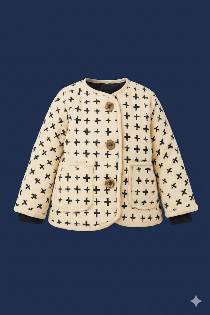 GIRLS JACKET  (Black and White)