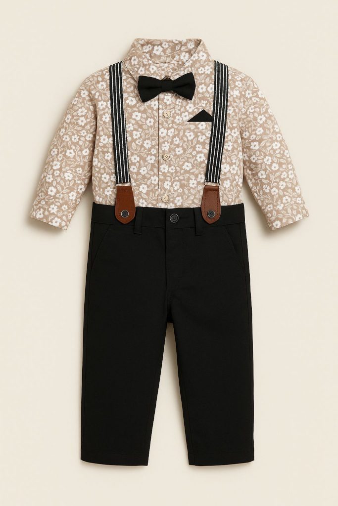 Infants & Toddlers – Party wear ( shirt & pant with suspenders )