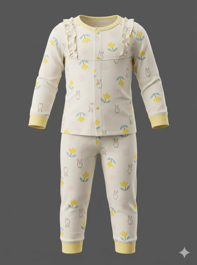 Mini Print Featured Leaves – Sleepsuit