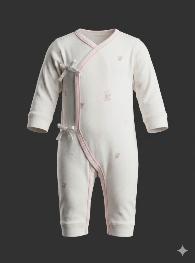 Mini Bear with Flowers – Sleepsuit