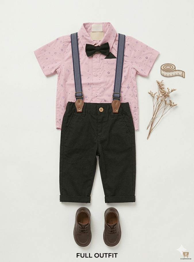 Infants & Toddlers – Party wear ( shirt & pant with suspenders )
