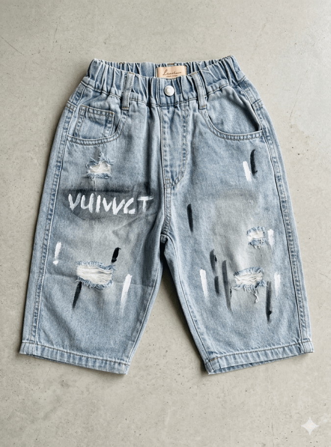 BOYS DENIM  SHORTS (LIGHT BLUE)