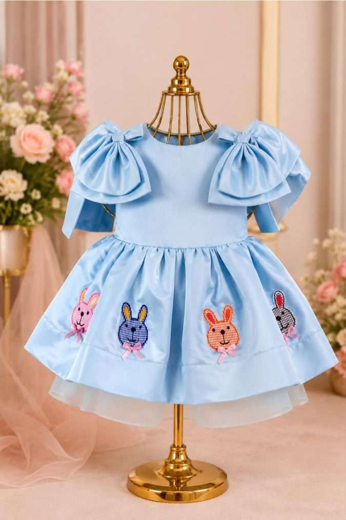 Girls’ Party Dress ( Sky Blue)
