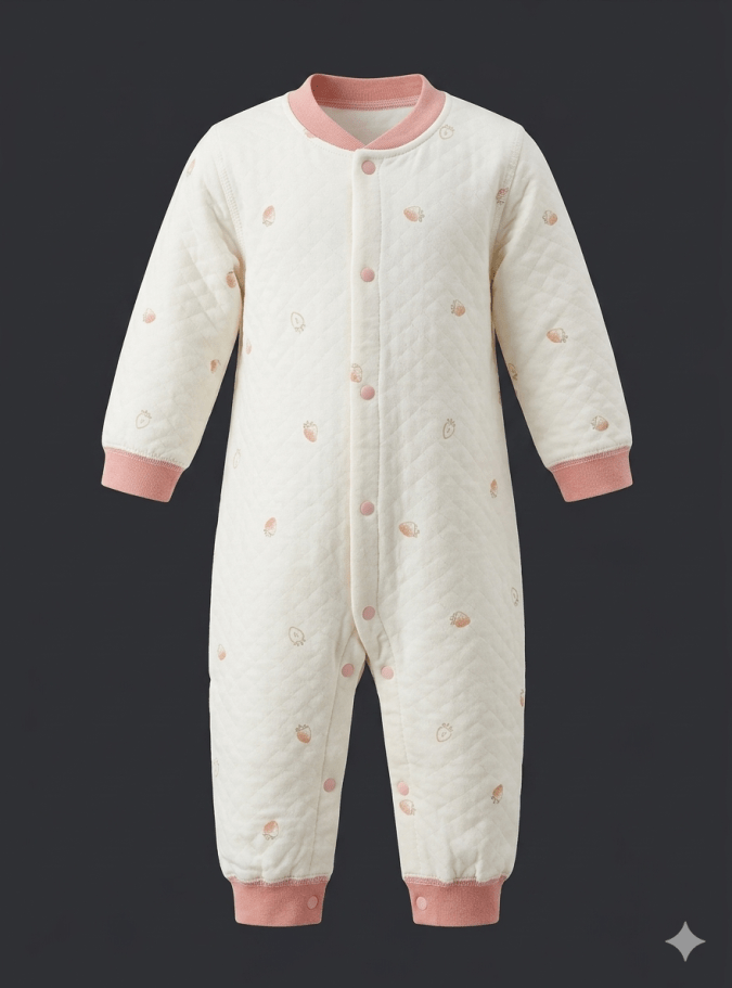 Mini Strawberries Print –  Sleepsuit