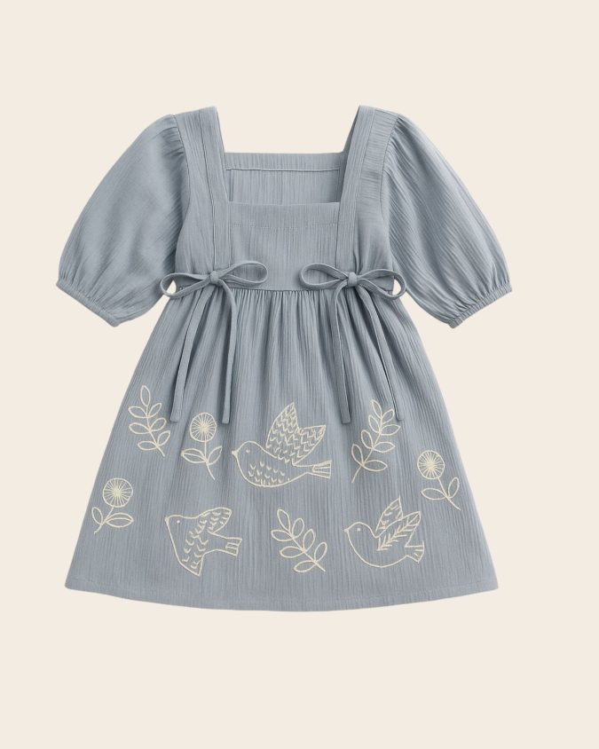 GIRLS TUNIC  DRESS(Sky-blue)