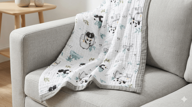 Panda Printed – Swaddle