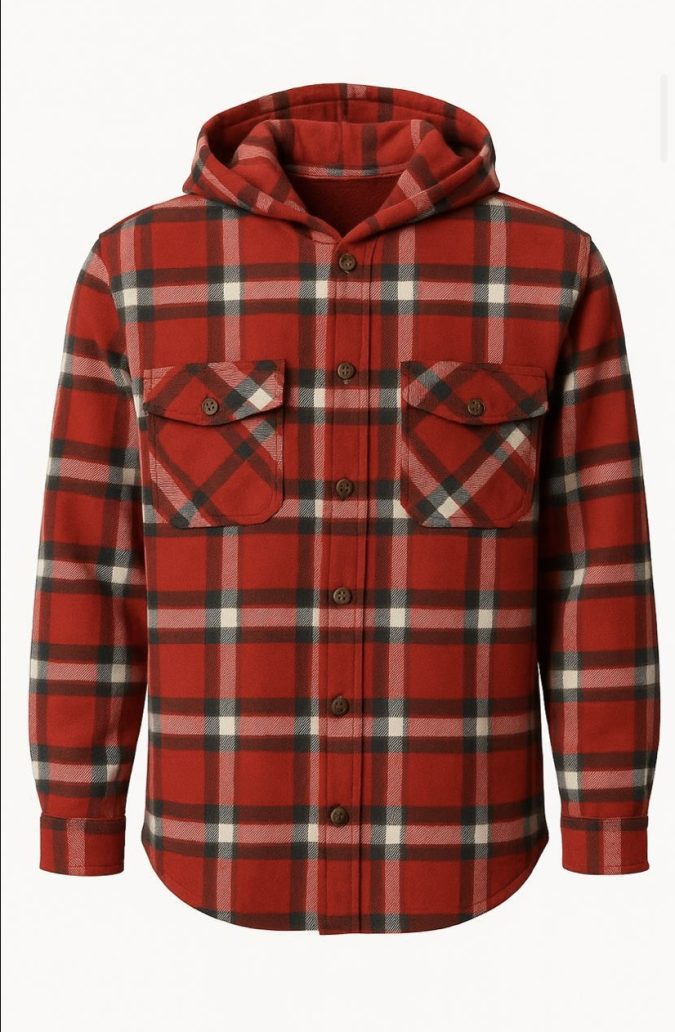 Boys – Full  Sleeve Check Shirt (RRed & Black)
