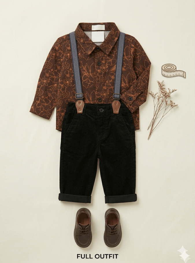 Infants &  Toddlers – Party wear ( shirt & pant with suspenders )