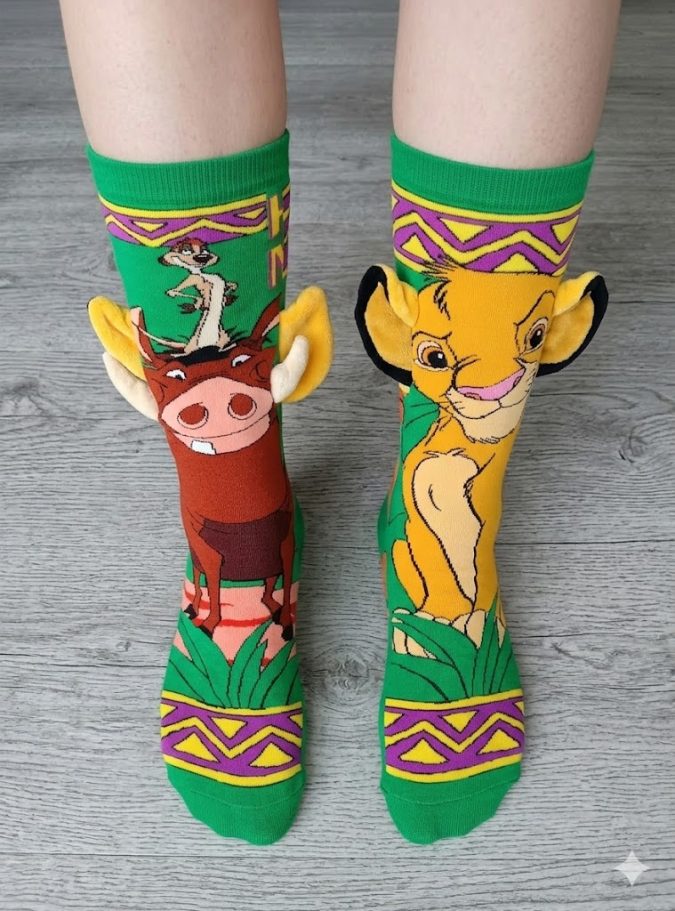 Boys – Simba and Pumbaa Printed Socks