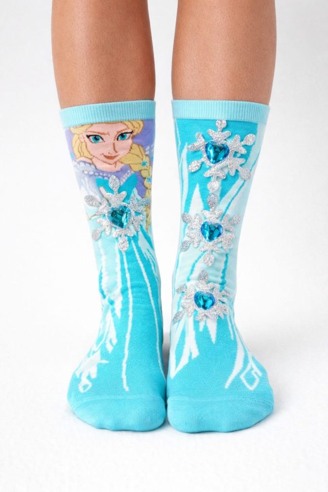 Girls – Elsa Printed Socks