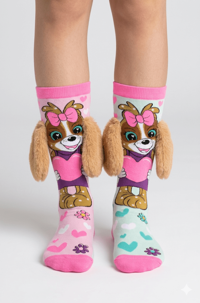 Girls – Puppy Printed Socks