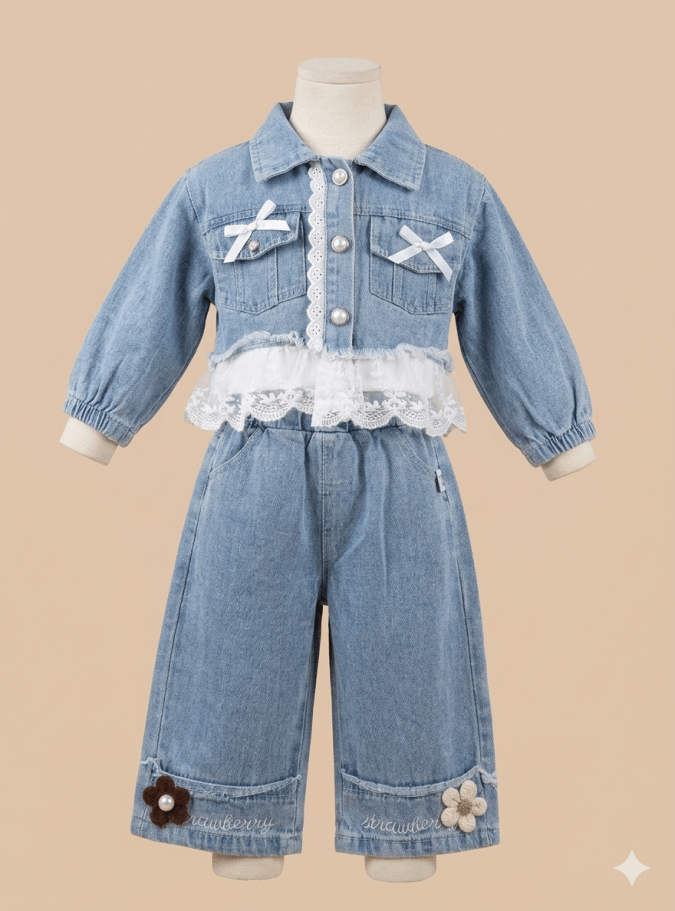 GIRLS DENIM  (3-Piece Set)