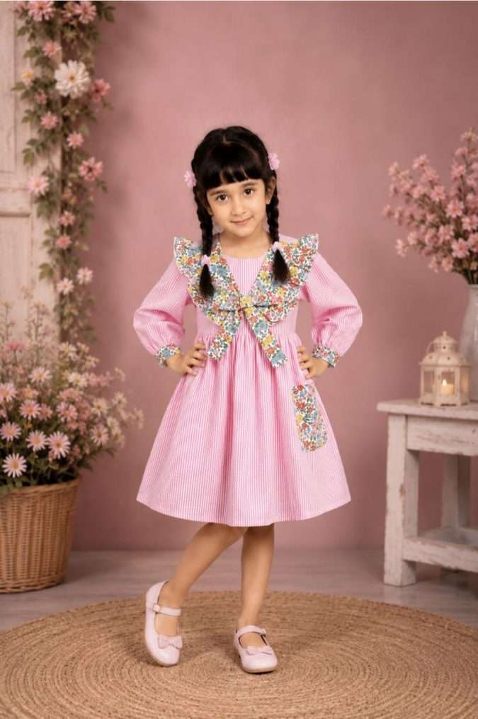 Pink : Cotton Poplin Tunic Dress