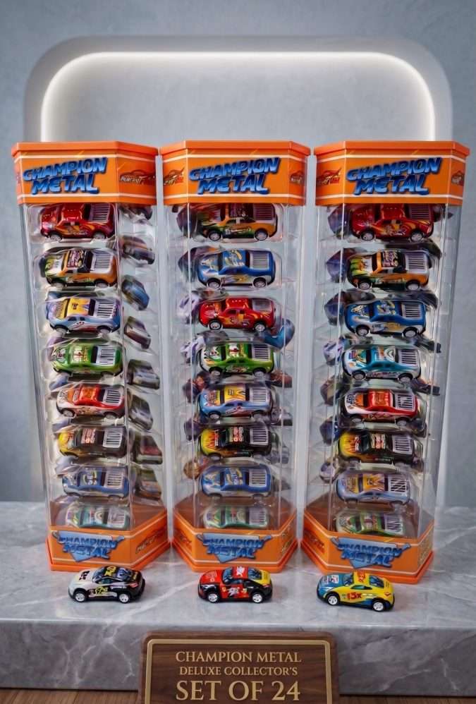 PVC Bucket: Metal Race Cars (24PCS/BOX)