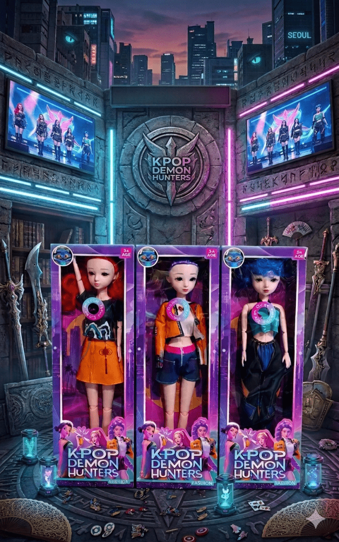  K-POP   DEMON HUNTERS: RUMI, ZOE & MIRA (22-inch- with music)