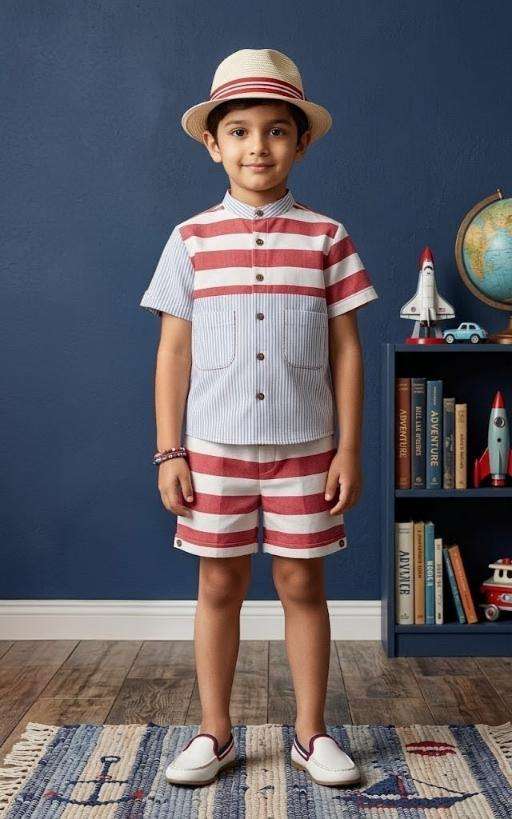 Red & Grey: Poplin Co-ord Set