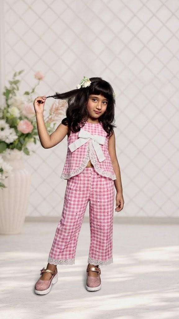 Pink & White : Muslin Co-ord set