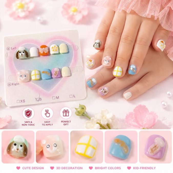 Cute Doggy -KIDS PRESS-ON NAILS