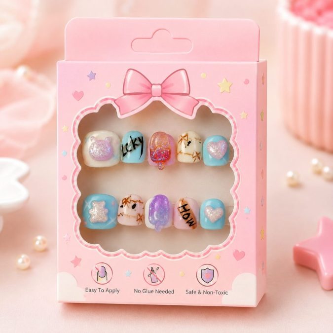 How Lucky! Popsicle 3D -KIDS PRESS-ON NAILS