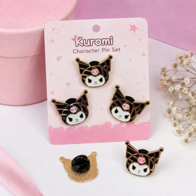 Kuromi Character Enamel Pins (SET OF 3)