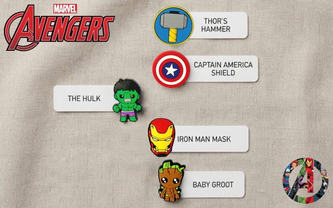 Marvel Hero’s Logo Pins (SET OF 3)