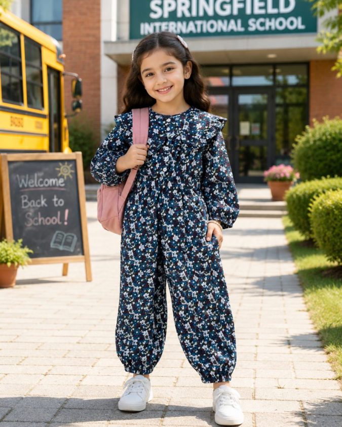 GIRLS CO-ORDS SETS (BLACK & BLUE)