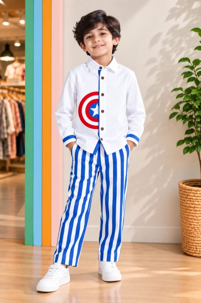 Captain Blue Stripes Co-ord Set