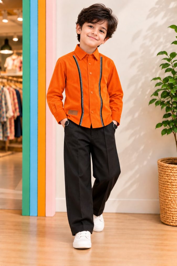 Ember Zip Detail Corduroy Shirt