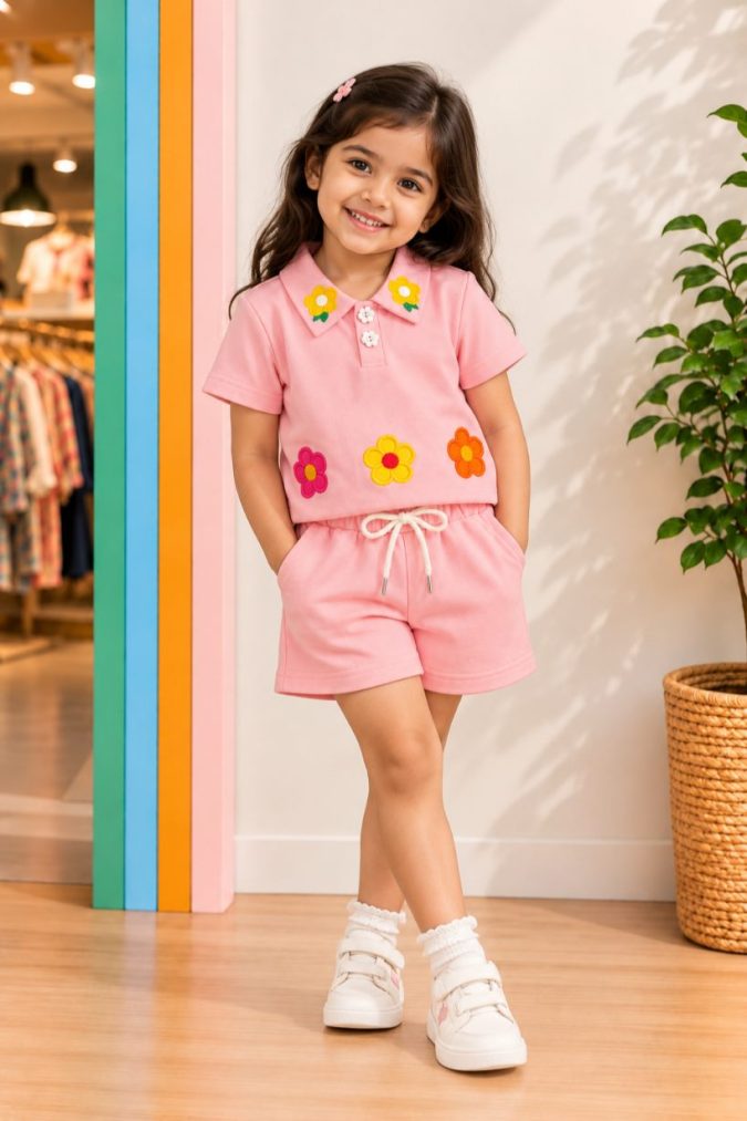 Pink Daisy Garden Co-Ord Set