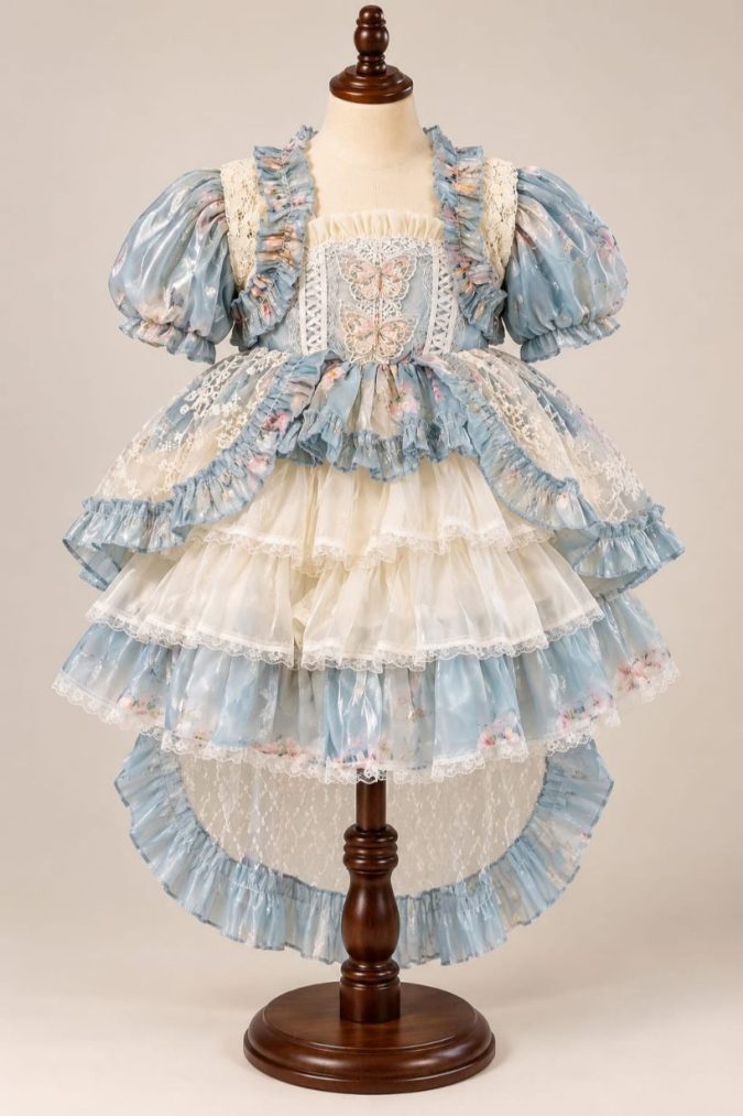 Enchanted Bluebell Lace Princess Gown