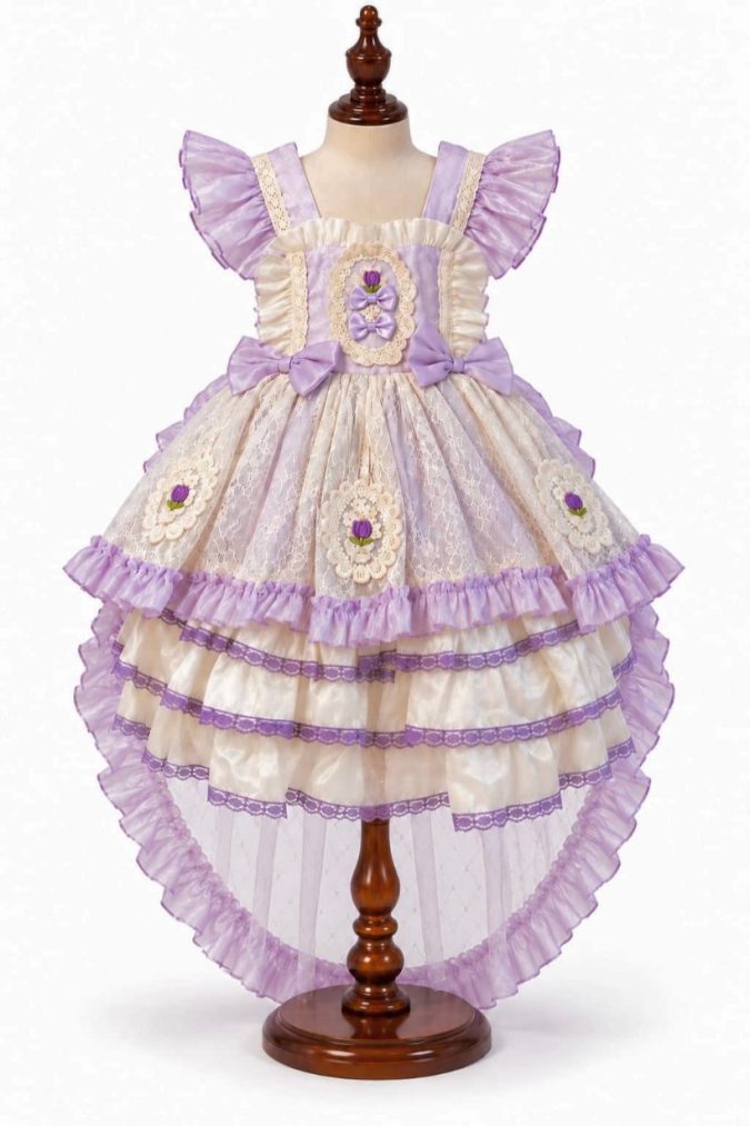 Lavender Princess Dream Tail Gown